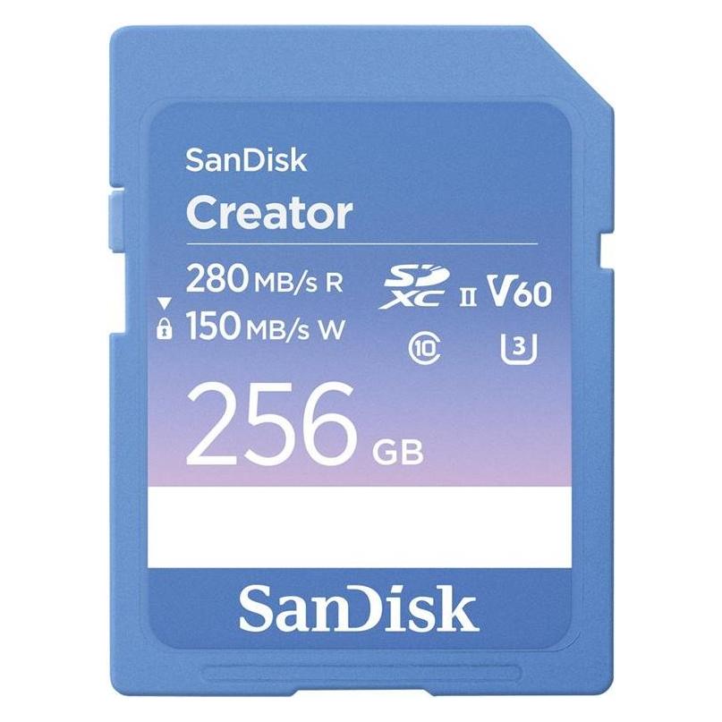 Sandisk Creator UHS-II V60 (256 GB, SDXC, U3, UHS-II) (SDSDXEP-256G-GNCIS)
