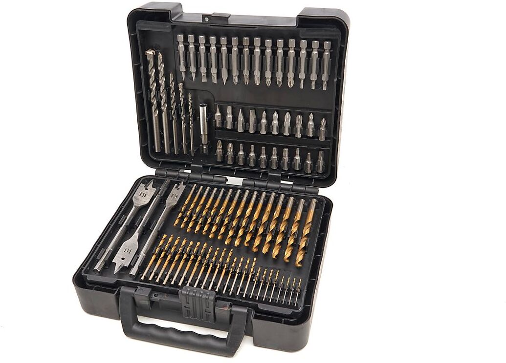 Set di punte HBM da 204 pezzi, set di trapani, seghe a tazza Deluxe