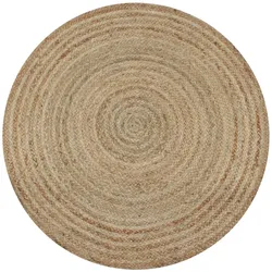 vidaXL Teppich Jute Geflochten 120 cm Rund
