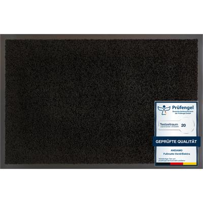 Fußmatte ANDIAMO "Verdi", schwarz, B:60cm H:6mm L:180cm, Kunstfaser, Teppiche, Fußmatte, Schmutzfangmatte, Eingangsmatte, rutschfest, strapazierfähig