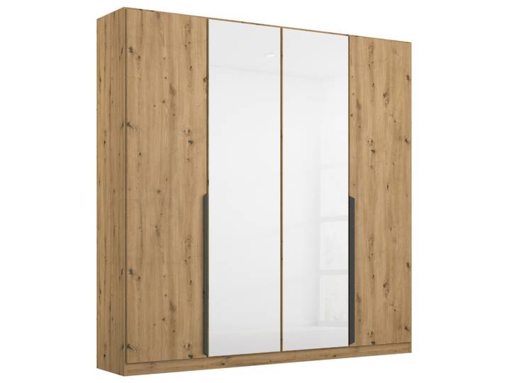 Drehtürenschrank Artemis Weiß, Eiche Artisan