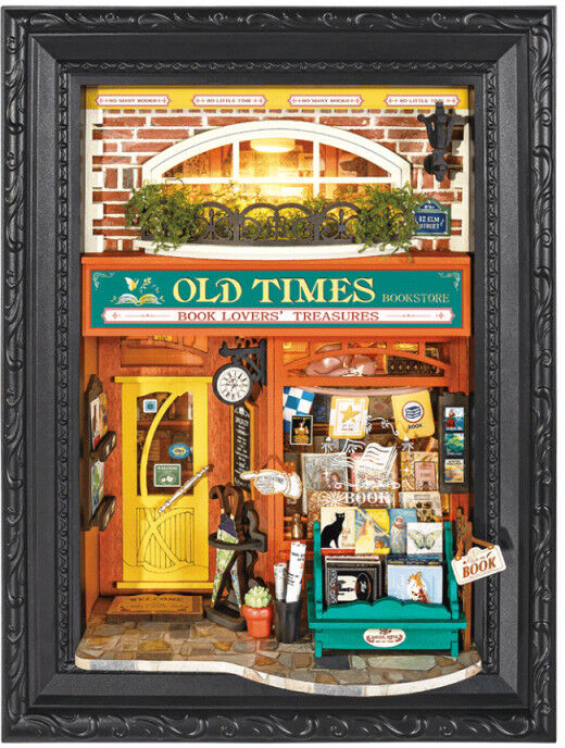 Puzzle 3D en bois Old Times Bookstore - Rolife
