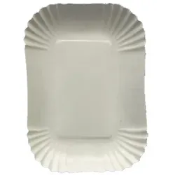 1000 Pappschalen Pommesschalen eckig FF 18 x 13 x 3 cm weiß mit Fettbarriere