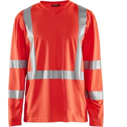 Warnschutz Langarm-Shirt "3383" UV-Schutz - XS - hellrot