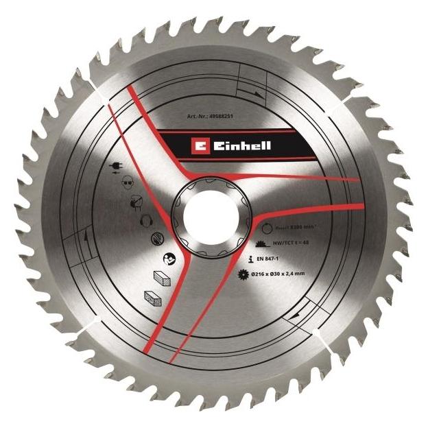 Einhell Stationary Saw Accessory, TCT circ saw blade 216x30 T48 (49588251)