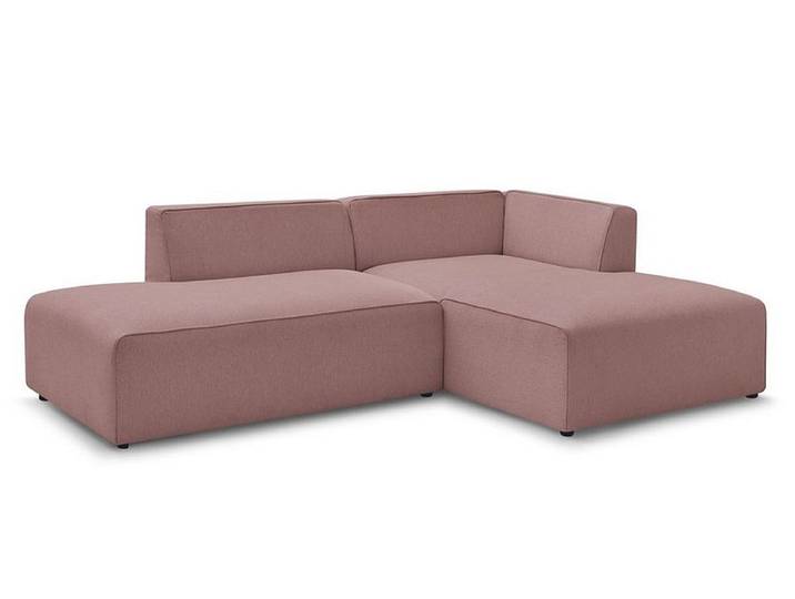Ecksofa BOBOCHIC MEGEVE Stoff chiniert rosa