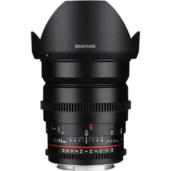 Samyang 24mm T1.5 VDSLR II Canon EF (Canon EF, Vollformat), Objektiv, Schwarz