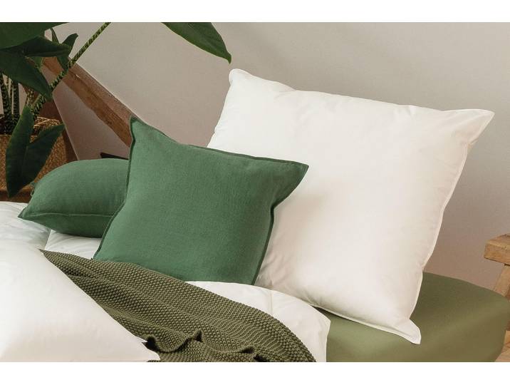 Naturfaserkopfkissen CENTA-STAR Veggie , weiß, B:40cm L:80cm, Bezug: 100% Baumwolle. Füllung: 100% Polyester, Kopfkissen, Naturfaserkopfkissen, Naturfaserkopfkissen, Kissen in 40x80 oder 80x80 cm erhältlich