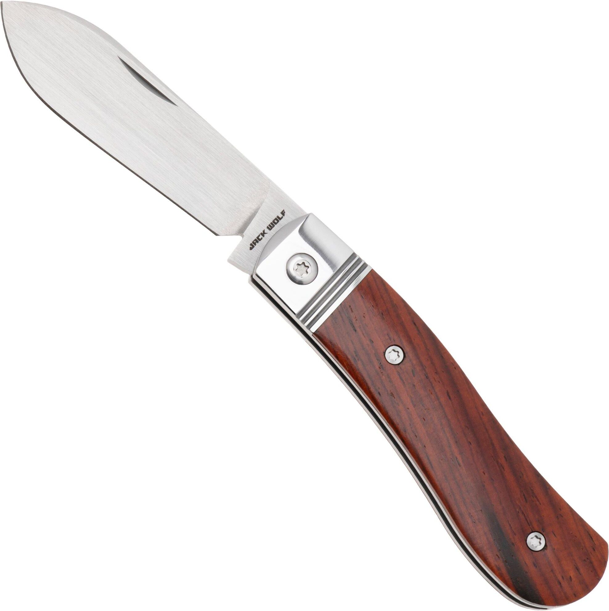 Jack Wolf Knives Jack Wolf K9 Jack Steel Series K9-02-ROSEWOOD Satin 154CM, Rosewood, coltello da tasca slipjoint
