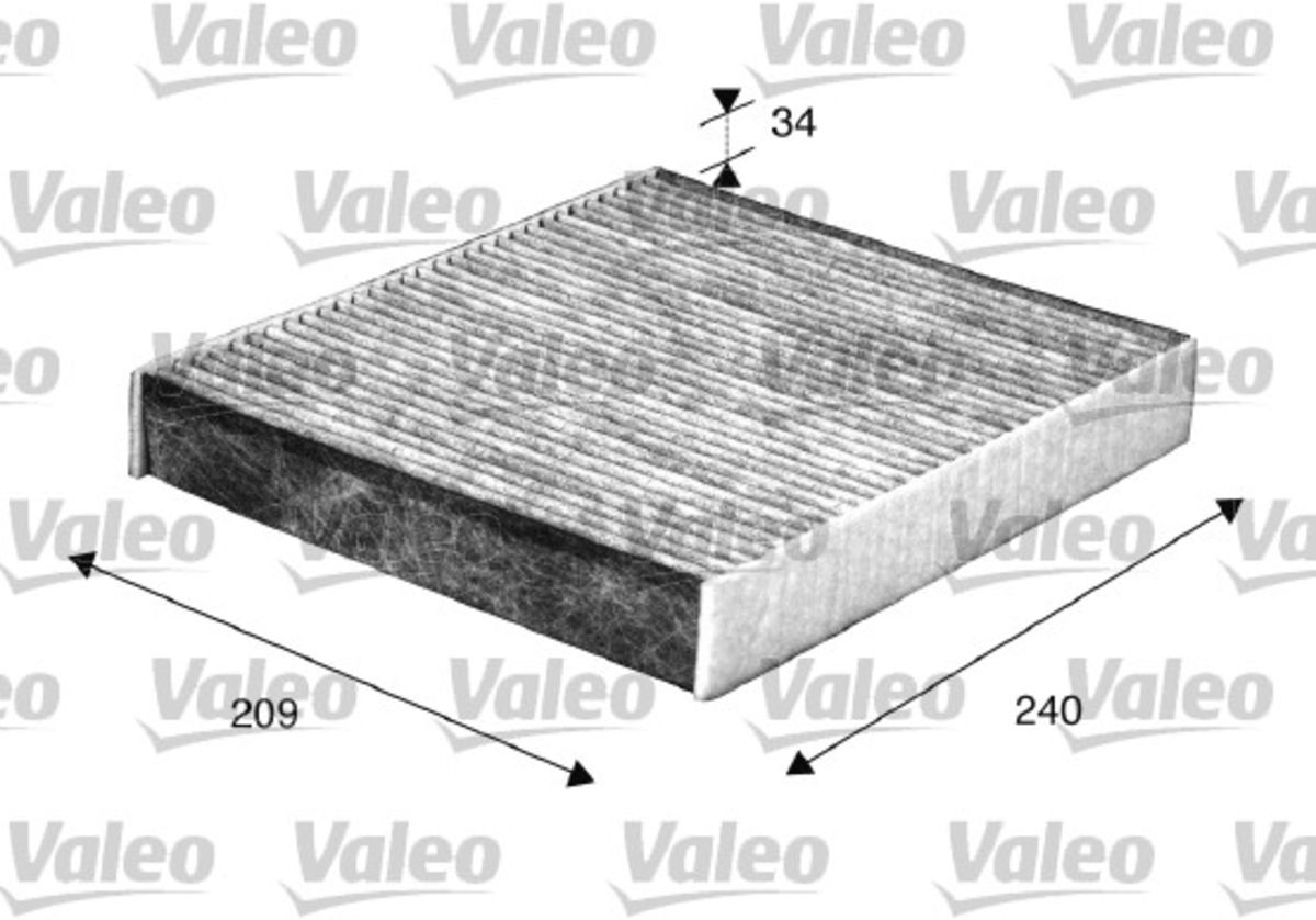 Innenraumluftfilter mit Aktivkohle VALEO 698883
