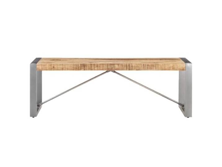 Couchtisch aus unbehandeltem Mangoholz, 120 x 60 x 40 cm, Füße aus Industriestahl