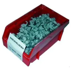 SWG Nagelschellenbox 250Stck 7-11mm Grau Nagel 35mm