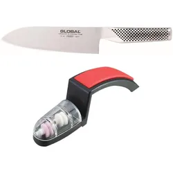 Global Messer Global Starterset Santokumesser & Schärfer, Küchenmesser
