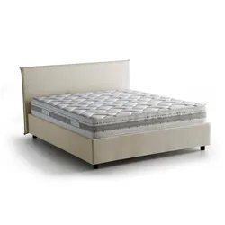 Anassimene - Doppelbett, Beige, Inkl. Matratze, Made in Italy