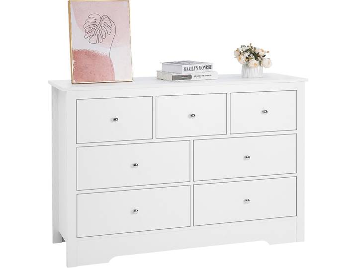 Commode VEVOR\, commode moderne simple (400 x 1199 x 813 mm) commode de rangement pour le salon\, la chambre\, l'entrée\, le couloir (blanc)