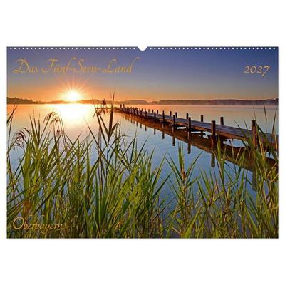 Das Fünf-Seen-Land Oberbayern (Wandkalender 2027 DIN A2 quer), CALVENDO Monatskalender