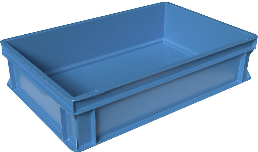 kaiserkraft Euro-Stapelbehälter, LxBxH 600 x 400 x 145 mm, blau, VE 4 Stk