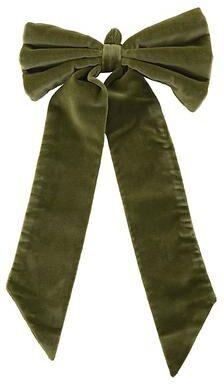 "Signature Velvet Bow - Sage, 39"" x 26"" - Ballard Designs"