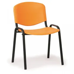 Konferenzstuhl - Kunststoff, ISO, orange Biedrax Z9517o, Fußgestell schwarz