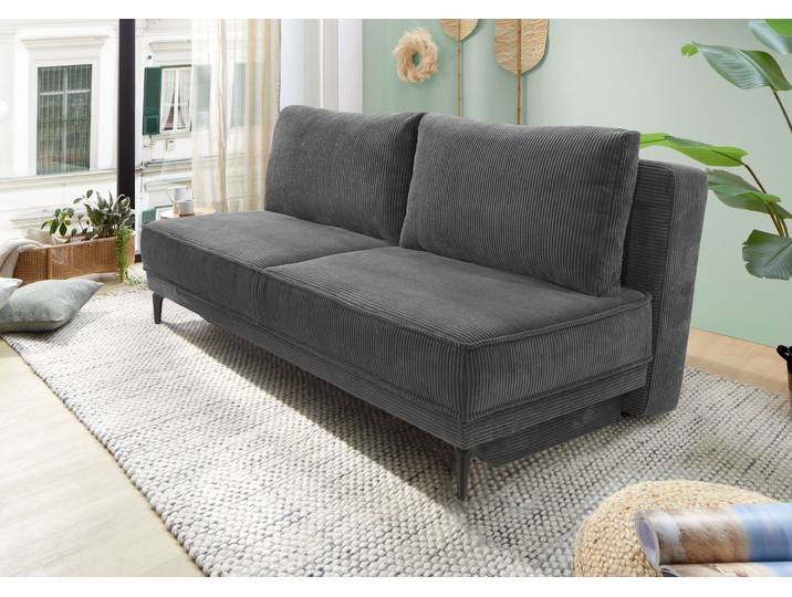 Schlafsofa JOCKENHÖFER GRUPPE Maestro, B: 203 cm, Liegefl. 161x200 cm, Dauerschläfer , grau (grau 426, 09), B:203cm T:111cm, Korpus: 100% Polyester;Kissen: 100% Polyester, Sofas, Schlafsofa, mit Schlaffunktion & Bettkasten, Tonnentaschenfederkern