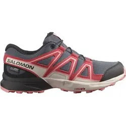 SALOMON Kinder Trekkinghalbschuhe SHOES SPEEDCROSS WP J Grisai/Hushev/Roug, Größe 38 in Grau Grau