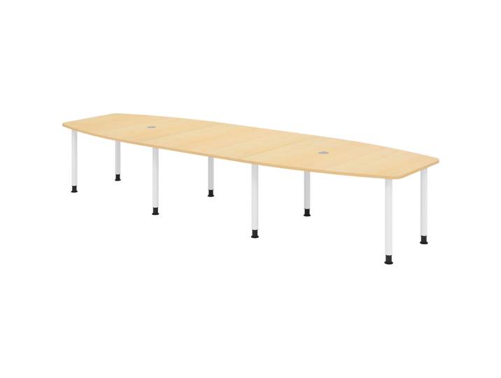 Besprechungstisch Office Ahorn 400 x 130 cm - Farbe: Ahorn/weiss - Besprechungstisch