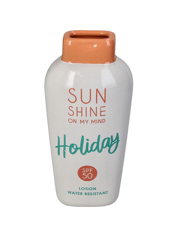 Kersten Vase ''Sunscreen'' in Weiß - (B)8,8 x (H)19 x (T)5,6 cm - onesize