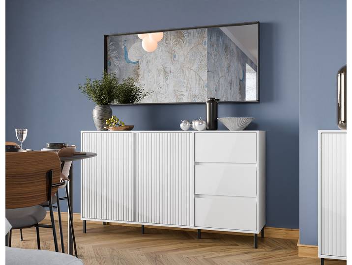 Buffet Jitang 158cm Blanc/Blanc