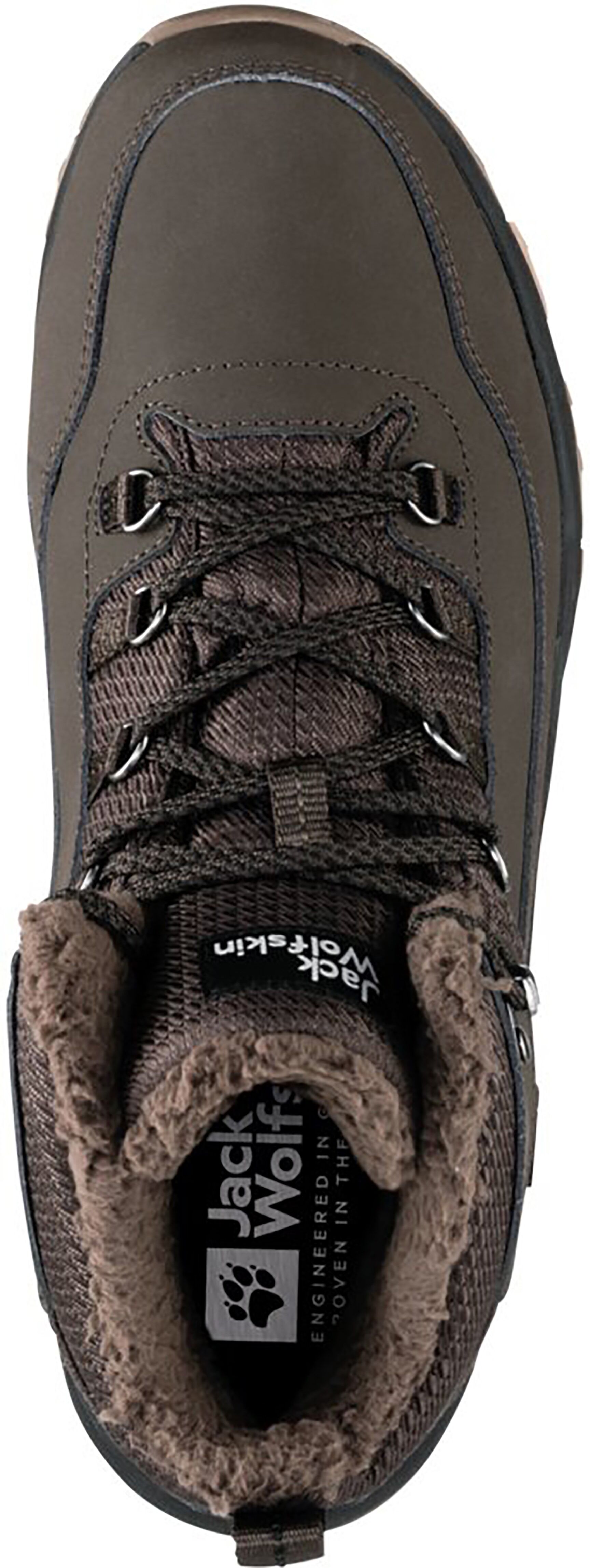 Outdoorwinterstiefel JACK WOLFSKIN "EVERQUEST TEXAPORE MID M", Herren, Gr. 47, braun, Leder, Textil, Schuhe Outdoorwinterstiefel, Winterboots, Snowboots, Winterschuhe, wasserdicht & gefüttert braun 47
