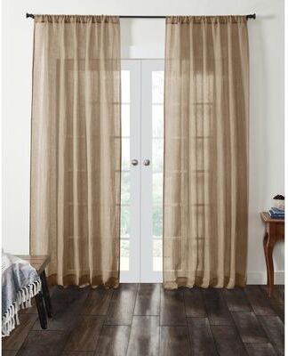 Amity Home "Gohn Linen/Cotton Curtain, Natural, 96"""