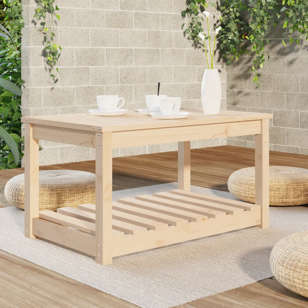 ClassicLiving Singita Rectangular Pine Solid Wood Outdoor Coffee Table Natural 45cm H x 50.5cm W x 82.5cm D