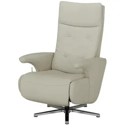 Kollektion Kraft Drehsessel aus Leder Franzi ¦ grau ¦ Maße (cm): B: 73 H: 115 T: 83.0