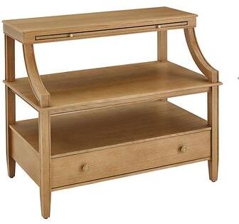 Sidney Open 1-Drawer Nightstand - Oak, Non-Charging - Ballard Designs