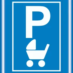HB-Druck Kinderwagen Parkplatz Aufkleber A7 (74x105mm)