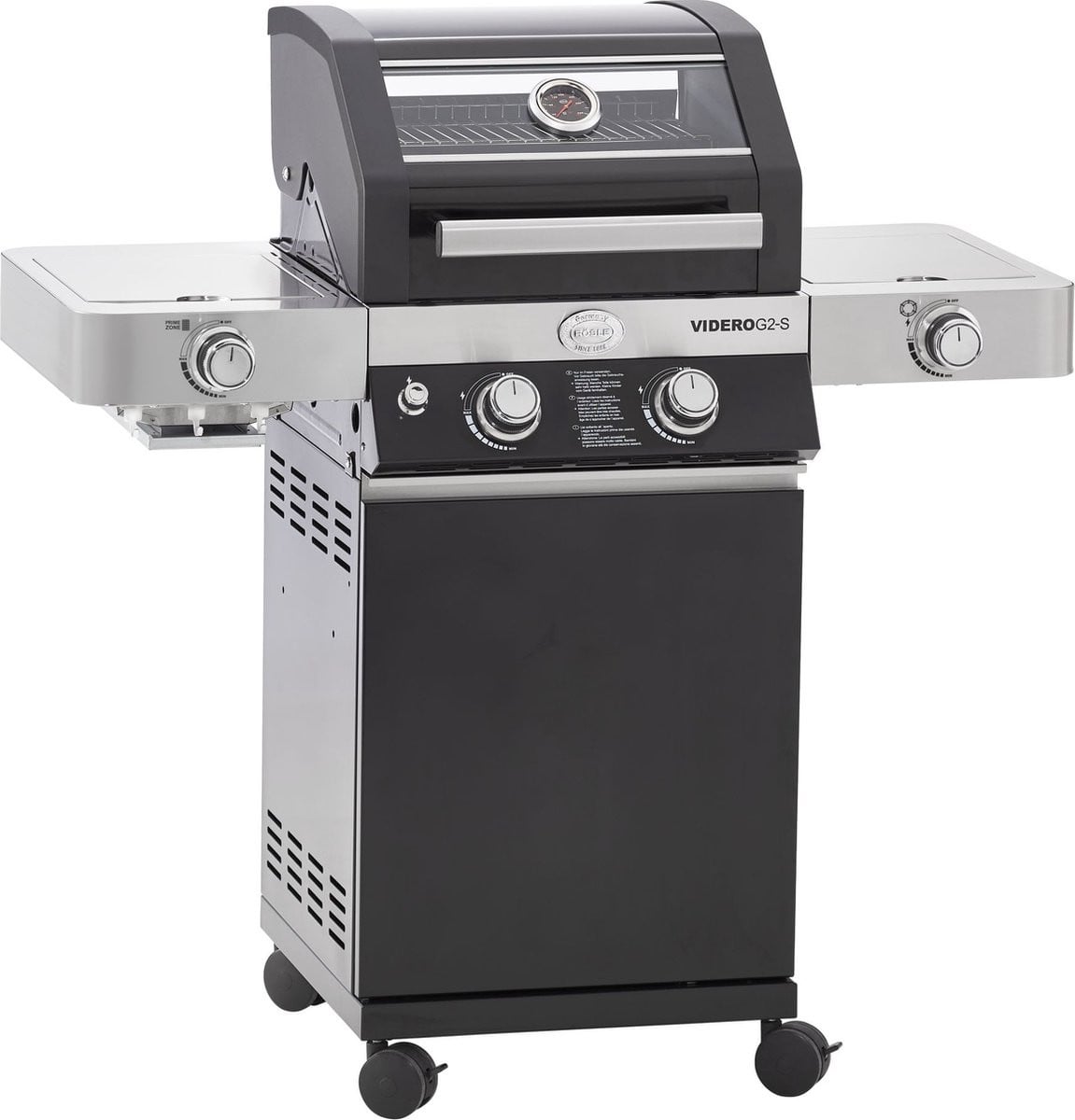 Rösle Barbecue Gas Videro G2-S Vario 30 mbar - Roestvast Staal - Zwart