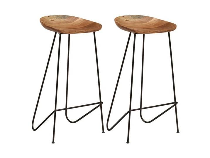 Promo été Tabourets de bar - SWEETY - [2 pcs] - Pour restaurant - bois d'acacia massif- Dimensions:41x36x82cm 2779