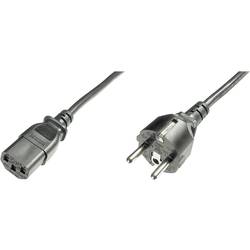 Digitus Strom Anschlusskabel [1x Schutzkontakt-Stecker - 1x Kaltgeräte-Buchse C13] 1.20 m Schwarz AK-440110-012-S