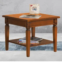 Beistelltisch Couchtisch in quadratischer Form - Kirschbaumfarben