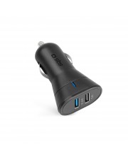 SBS Auto Zigarettenanzünder Schwarz Car Charger 2 USB Black (TECR2USB24AFAST)