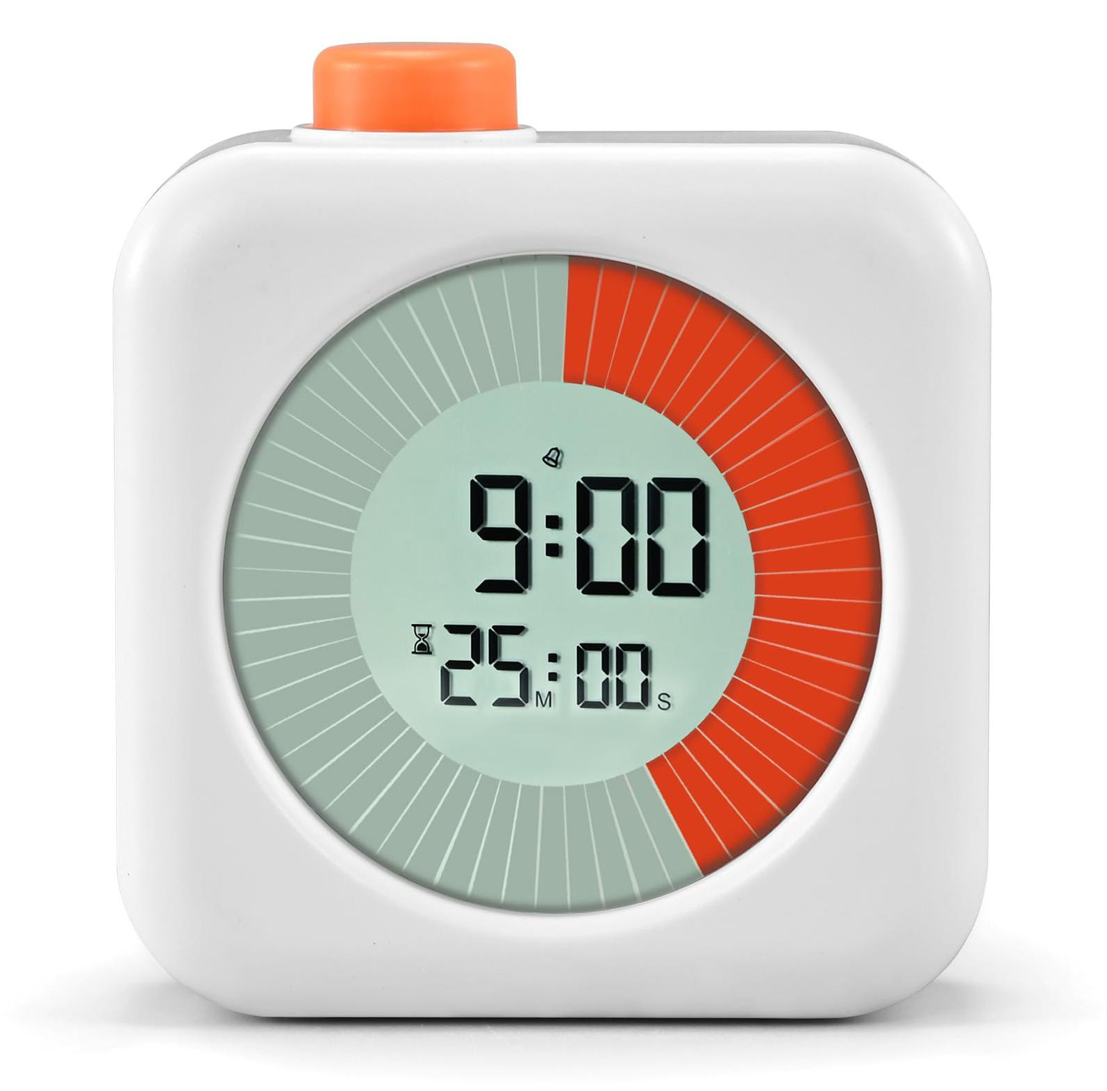 Dripio Digitale 3-in-1 Timer met Alarm en Klokfunctie, 60 minuten, Wit