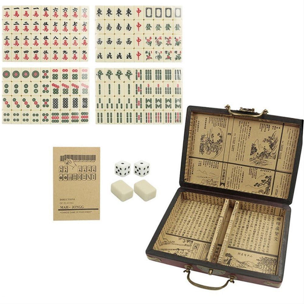 Solidchoice Mini Mahjong Set met 144 Tegels - Reisversie