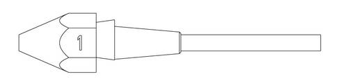 Weller XDSL 1 SAUGDÜSE Ø1,4XØ2,5 L=10,5MM VERP. Saugdüse