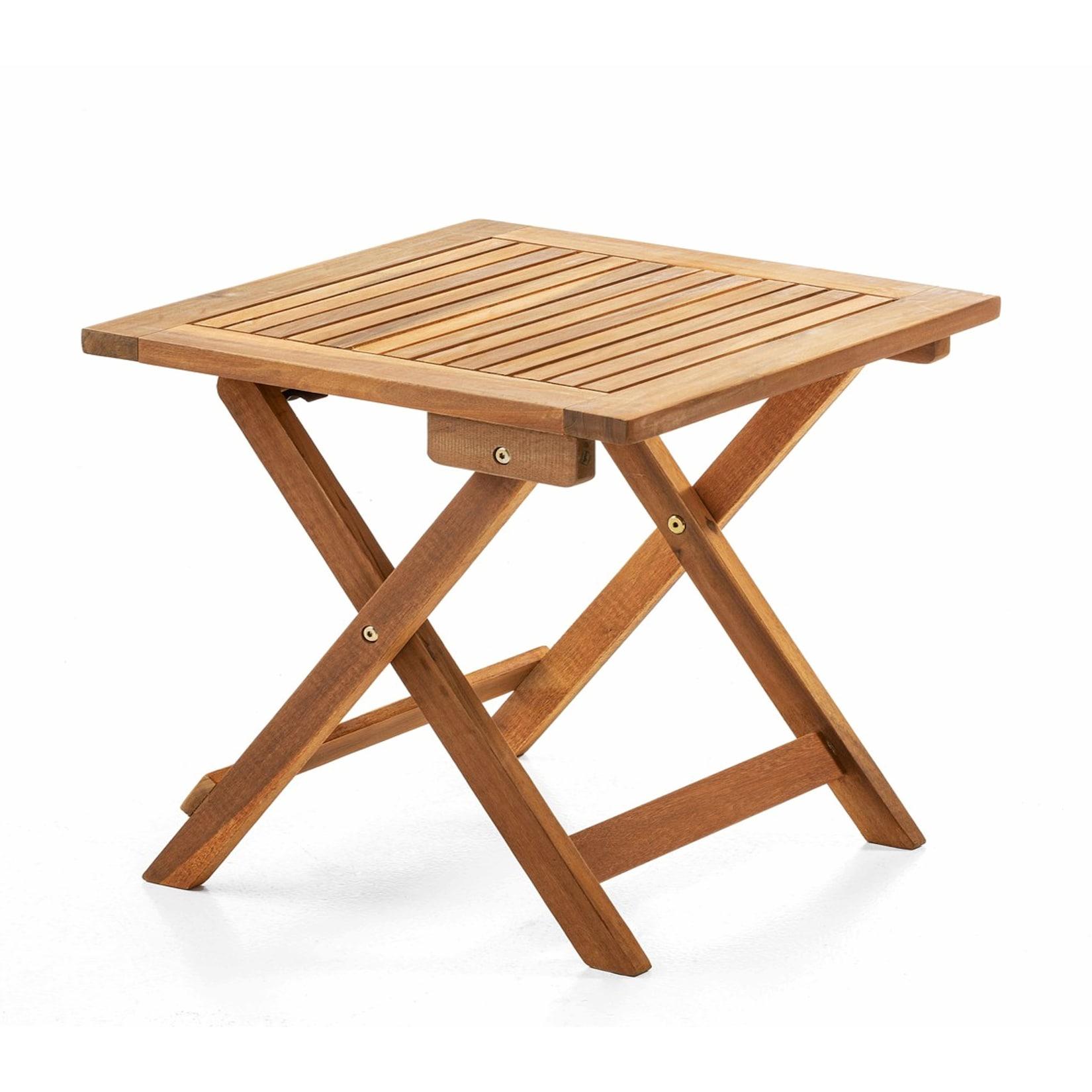 Akazienholz Gartenklapptisch Beistelltisch 38 cm FSC