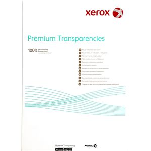 Xerox Kopierfolien 500167, Premium Transparencies, A4, klar, für Farblaser, Sensorstreifen, 100 Stück