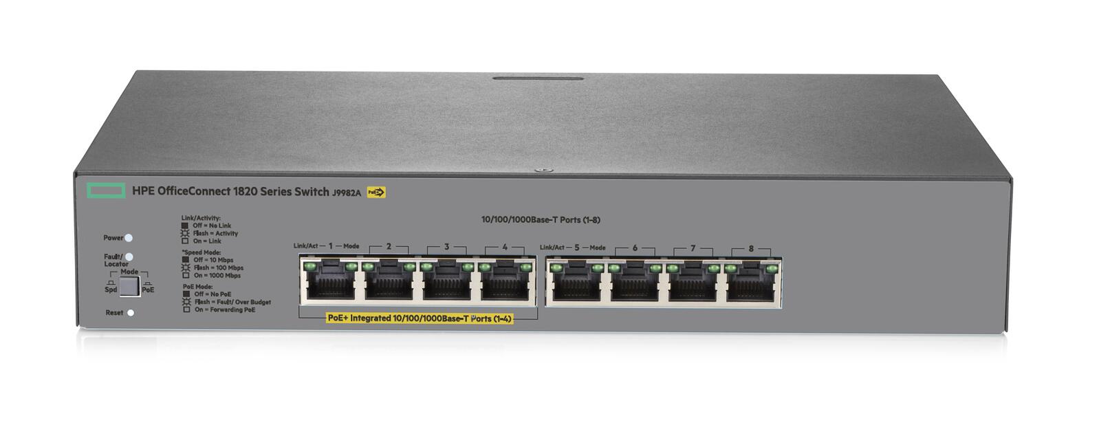 HPE Networking OfficeConnect 1820 8G PoE+ Switch J9982A#ABB