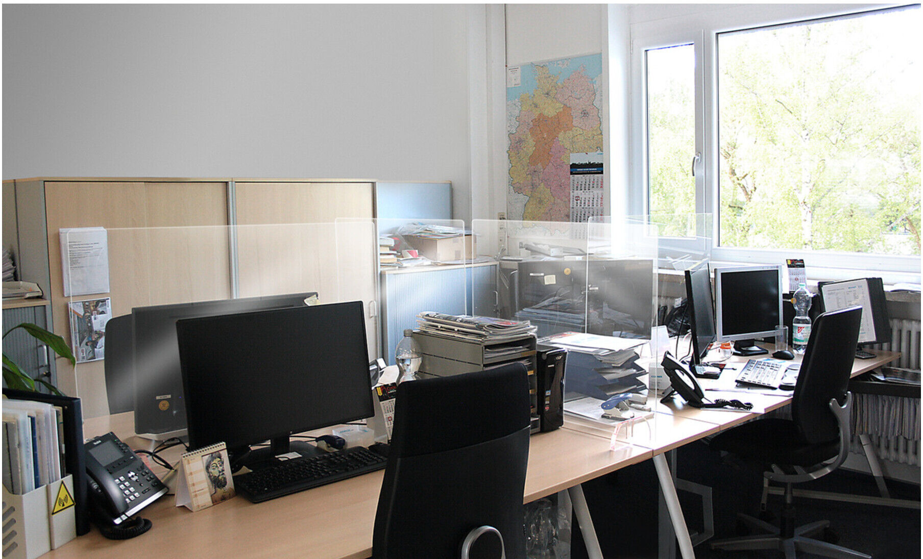 Eichner Hygieneschutzwand "Office" für Bürotische und Arbeitsplätze, groß (9127-01797-100)
