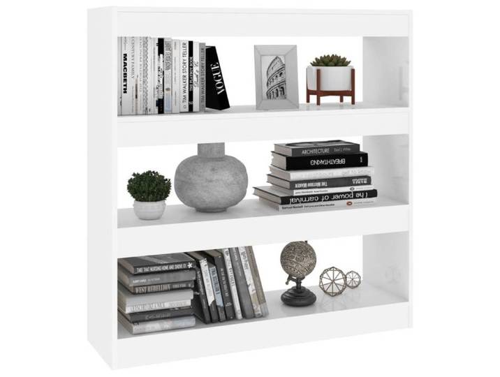 Cabinet de Livre SOLOMOON CHIC Bibliothèque Polyvalente - Pour enfant/adulte - Blanc 100x30x103 cm BB1867