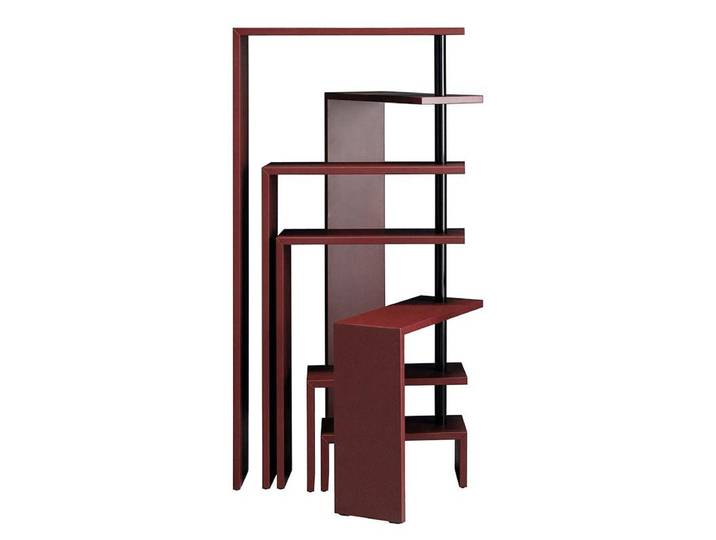 ZANOTTA meuble à étagères pivotantes JOY (7 gs amarante - Medium density fiberboard)