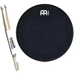 Meinl MMP12BK Practice Pad 12 Zoll mit Drumsticks, Schlagzeug Zubehör, Schwarz