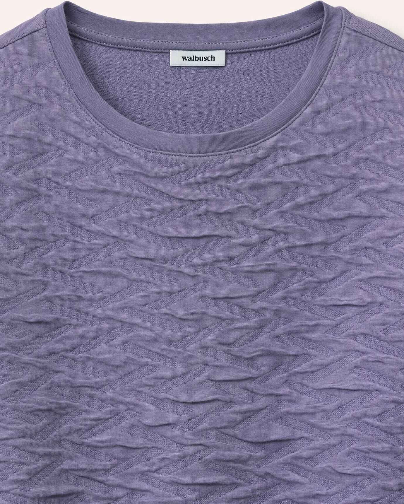 Walbusch Jacquard-Sweaty 3D, normale Größen, Farbe Lila, 46, angenehme Baumwollmischung hochwertige Jacquardstruktur Damen